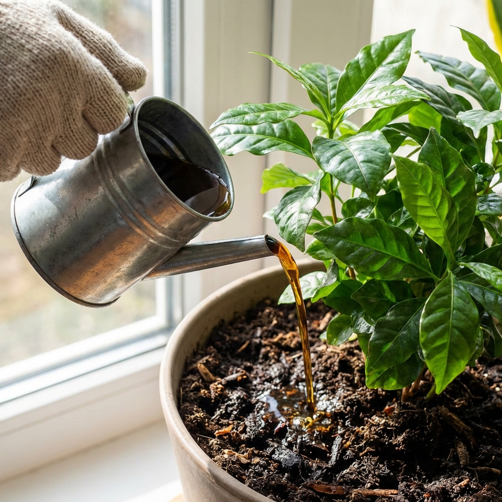 Making Mosquito Bit tea for plants