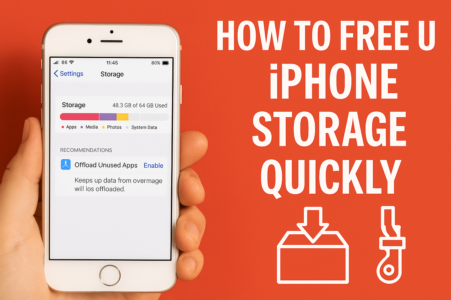 Free up iPhone storage quickly