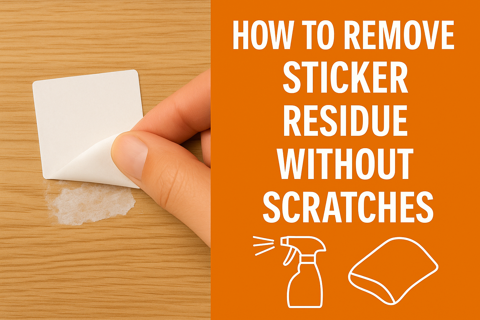 Remove sticker residue safely